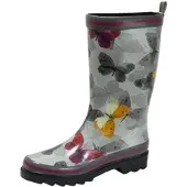 Beck 853 50 Damen Regenstiefel Schmetterling Grau-Multi, Grau, Gr. 42