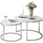 Lookway Runder Tisch 2in1 CIRI CHROM Hochglanz