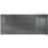 Vladon SIDEBOARD Faro Grau Hochglanz
