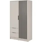 Masseno Drehtürenschrank NELIANA 105/200/51 cm 2-türig Schlafzimmer Schrank Kleiderschrank Kaschmir