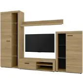 AX Living Spacoro Wohnwand Geölte Eiche Wohnzimmerschrank 270 cm