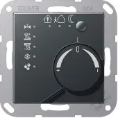 JUNG A2178TSANM KNX Stetigregler mit integrierter Tasterschnittstelle 4fach, Thermoplast lackiert, Serie A, anthrazit matt A 2178 TS ANM