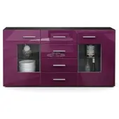 Vladon SIDEBOARD Noah Brombeer Hochglanz