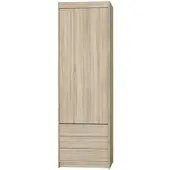 Masseno Drehtürenschrank ELENORA 60 cm Kleiderschrank Schlafzimmer Schrank 1-türig Sonoma Eiche
