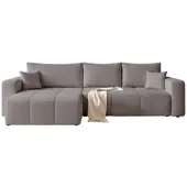 Idohome ECKSOFA PEDRO mit Schlaffunktion und Bettkasten Dunkelgrau