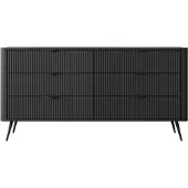 AX Living Kommode schwarz mit Schubladen Vespasia 163 6S 163,2cm