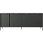AX Living Anthrazit Catanian 203 4T Sideboard mit Türen, 202,9cm breit
