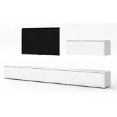 AX Living Wohnwand weiß Loriano IV Matt/Hochglanz Anbauwand 300 cm