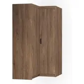 Masseno Drehtürenschrank ELENORA 97,8 cm Kleiderschrank Schlafzimmer Schrank 2-türig Braun