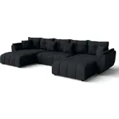 AX Living Couch U Form mit Schlaffunktion Antalya 382 cm schwarz