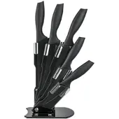 Modern Living Messerblock Melly in Schwarz, 9-teilig