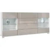 Vladon SIDEBOARD Bari Sandgrau Hochglanz