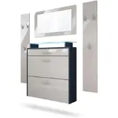 Vladon GARDEROBE Malea Fronten in Sandgrau Hochglanz