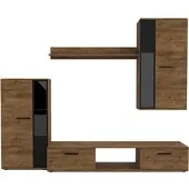 AX Living Hochwertige Wohnwand Formilo 240 cm – Modern & Lefkas Eiche