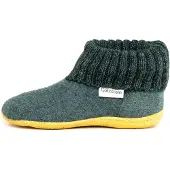 Gottstein Alpine Boot RU Hüttenschuh Hausschuh mit optimaler Passform, Wasserfeste Sohle, Weiches Strickbündchen