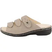Finn Comfort Damen Pantolette Kos, bequem, Rock, Grau, Leder, NEU - Damenschuhe Pantolette / Zehentrenner, Beige, leder (lipsia)