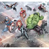 Overig Vliestapete "Digitaldruck Vlies - Avengers Street Revenge - Größe 300 x 280 cm" bedruckt glatt Kinderzimmer