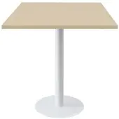 Restootab - Tisch Rome weiß 70x70cm Dekor Coquille matt