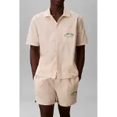 Calvin Klein Heritage Crest S/s Sleep Top Slim Stripe Chalk Größe: XL | Nachtwäsche Outlet | Herren