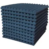 INF Schallabsorbierende Schaumstoffpaneele – hohe Schallabsorption, selbstklebend, ideal für Studio, Heimkino und Büro Schwarz L 24er-Pack