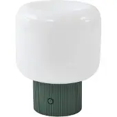 LUCANDE LED Tischlampe Katrin Palme , dimmbar, grün, für Wohn- / Esszimmer, Glas, Modern, LED Tischlampe