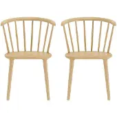 Ebuy24 (2er Set) Bobby Esszimmerstuhl Natur.