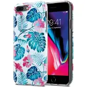 Cadorabo IMD TPU Bunte Blumen & Blätter Cover