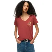 Superdry Suika Metallic Relaxed Vee Kurzarm-t-shirt