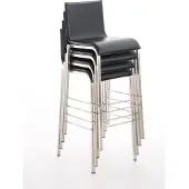 CLP Barhocker Avola Leder Flach E78 Edelstahlgestell grau