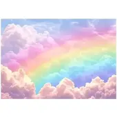 WALLARENA Fototapete Wolken in Rosa | Gr.: 350 x 250 cm