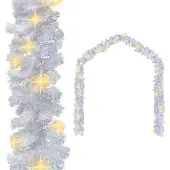 vidaXL Weihnachtsgirlande mit LED-Lichtern 10 m Weiß