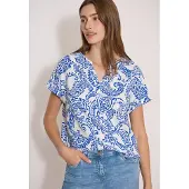 Cecil Kurzarmbluse mit allover Print