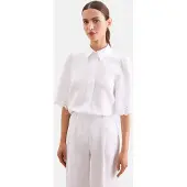 Seidensticker Klassische Bluse , Damen, Gr. XS (34), weiß, 100% Leinen, unifarben, regular fit, ohne Ausschnitt, Blusen Klassische Bluse, Tunika Uni