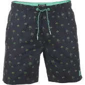 Riverso Herren Badehose RIVKai Regular Fit - Black-Flashy Green (64005) - 3XL