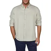 Riverso Leinenhemd Herren Langarm Regular Fit RIVFabrizio Regular Fit Beige 5XL