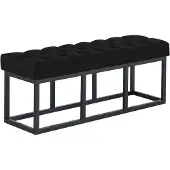 CLP Sitzbank Amun Stoff Schwarz schwarz/120 cm