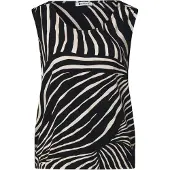 Street One Shirttop Sommertop bedruckt mit V-Neck und Elastiksaum