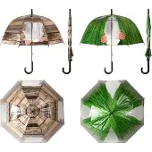 Esschert Design Regenschirm Kuckuck! Sortiertes Design, Ø 83 x 83,5 cm, Polyester/Stahl, Kunststoffgriff