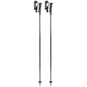 LEKI Skistöcke Hot Shot Unisex Anodized Black/Eloxal Grey/Eloxal Red-120 cm