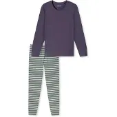Schiesser Schlafanzug "Casual Essentials" 2 tlg. Baumwolle, Rundhalsausschnitt, langärmelig