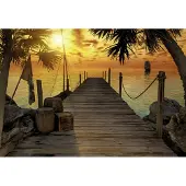 Overig Fototapete "Treasure Island - Größe 368 x 254 cm" bedruckt glatt Wohnzimmer, Schlafzimmer