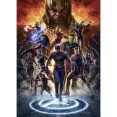 Komar Vliestapete "Digitaldruck Vlies - Avengers vs Thanos - Größe 200 x 280 cm" bedruckt glatt Kinderzimmer