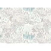 Overig Vliestapete "Digitaldruck Vlies - Bambi Woodland - Größe 400 x 280 cm" bedruckt glatt Kinderzimmer