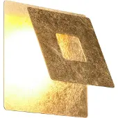 TRIO Leuchten Wandleuchte Leano 240319179, Metall goldfarbig, inkl. 6 Watt LED,