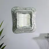 Dmora Spiegel Jari 74x79h cm Silber Strukturglas