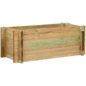 vidaXL Garten Hochbeet Grün 120 x 80 x 32 cm Massives Kiefernholz