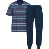 Ammann Schlafanzug Night & Home Cotton in Dunkelblau | Gr.: M
