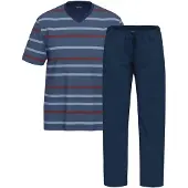 Ammann Schlafanzug Night & Home Cotton in Dunkelblau | Gr.: XL