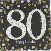 Amscan Happy Birthday 80 - Sparkling