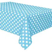 Unique Rechteckige Tischdecke aus Kunststoff mit blauen Punkten (54" x 108") - 1 Stück - Ideal für Partys und Veranstaltungen!